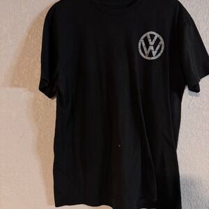 Volkswagen VW Logo Black T Shirt Men's Size Large